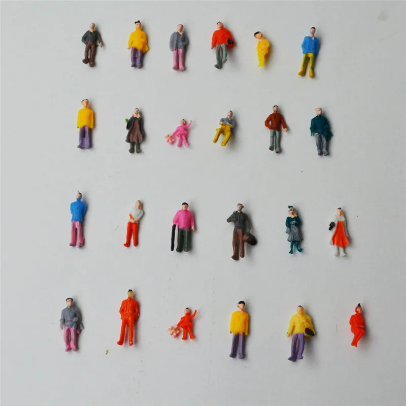 200pcs 1:150 Scale Train Building People Painted Model Train Passenger People Figures