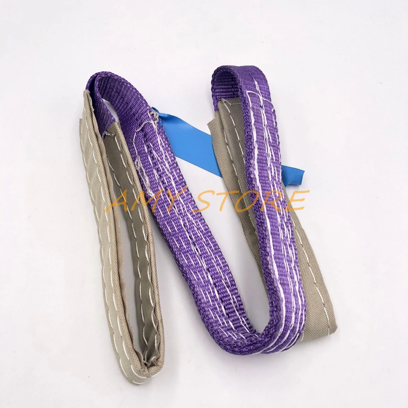 Nylon 1T Straight Capacity Eye to Eye Purple Web Lifting Sling Rope Tow Strap 3.3Ft 1M 2M 3M 4M Current Collector Sleave