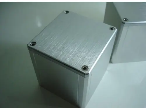 1pcs 110*110*116mm Full aluminum transformer protect cover enclosure Silver AQ