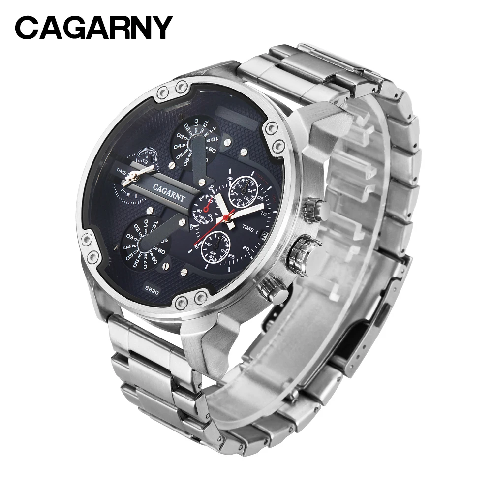 

Fashion Casual Watch Men Waterproof Two Times Quartz Mens Watches Luxury Brand Cagarny relojes hombre 2019 relogio masculino New