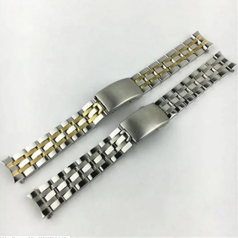 19mm 20mm Stainless Steel Watch band For Tissot T17/T014/T41/T461/PRC200/T055/T067 Watch Strap Bracelet Men Watchband Curved End