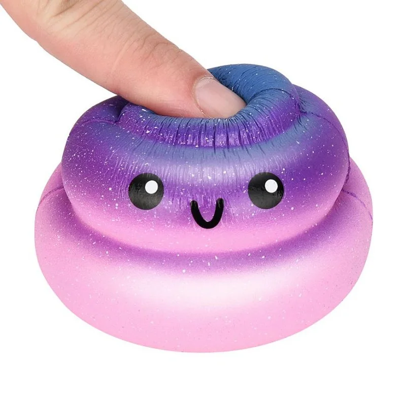 Exquisite Spaß Galaxy Poo Weichen Duft Squishy Squeeze Spielzeug Antistress-lustige Charme Langsam Rising PU Mailbox-druck-helfer-spielzeug-kugel