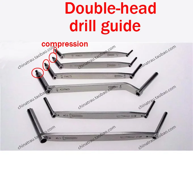 medical orthopedic instrument double head drill guider dual purpose spring compression drill tapping sleeve small animal PET VET