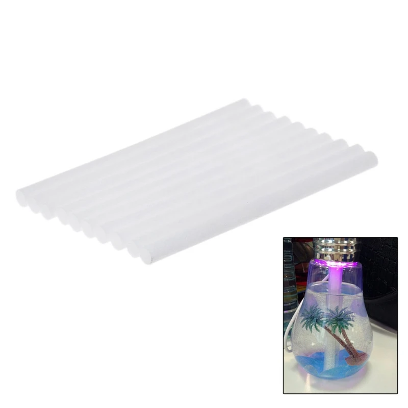 10 Pieces 8mm*130mm Humidifiers Filters Cotton Swab for USB Air Ultrasonic Humidifier Aroma Diffuser Replace Parts Can Be Cut