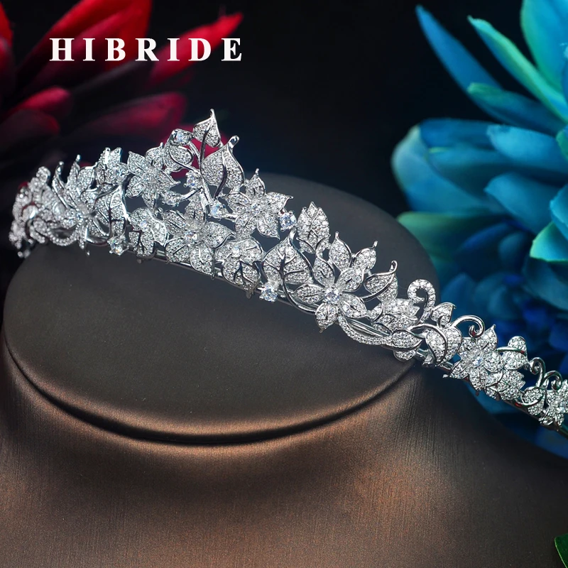 HIBRIDE Fashion Headband Tiaras For Women Bridal Hair Accessories Pageant Crown Fashion Jewelry Party Gifts C-80