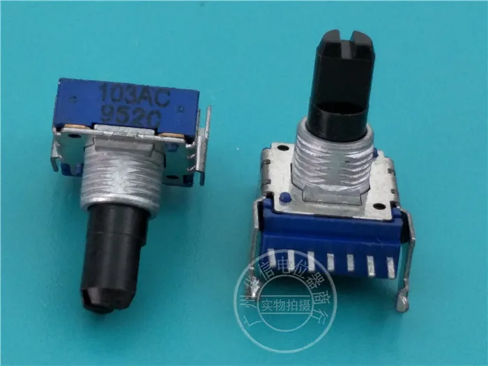 Original new 100% 142 TYPE horizontal duplex potentiometer 103AC AC10K midpoint no point handle 15MMF (SWITCH)