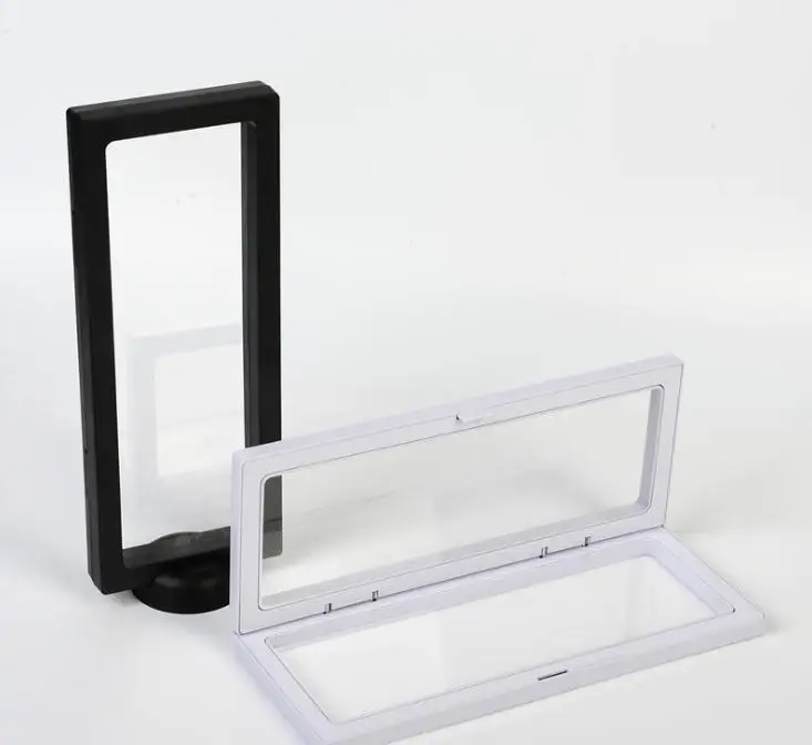 100pcs Jewelry Display Framed White/Black Elastic Membrane Floating Jewellery Storage Case Necklace Pendant Stand Holder SN1411