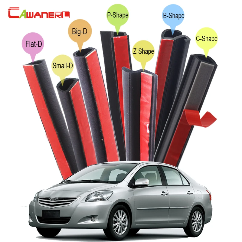 

Cawanerl Car Sealing Seal Strip Kit Rubber Seal Edge Trim Weatherstrip Noise Control For Toyota Corolla Crown Reiz Vios Camry