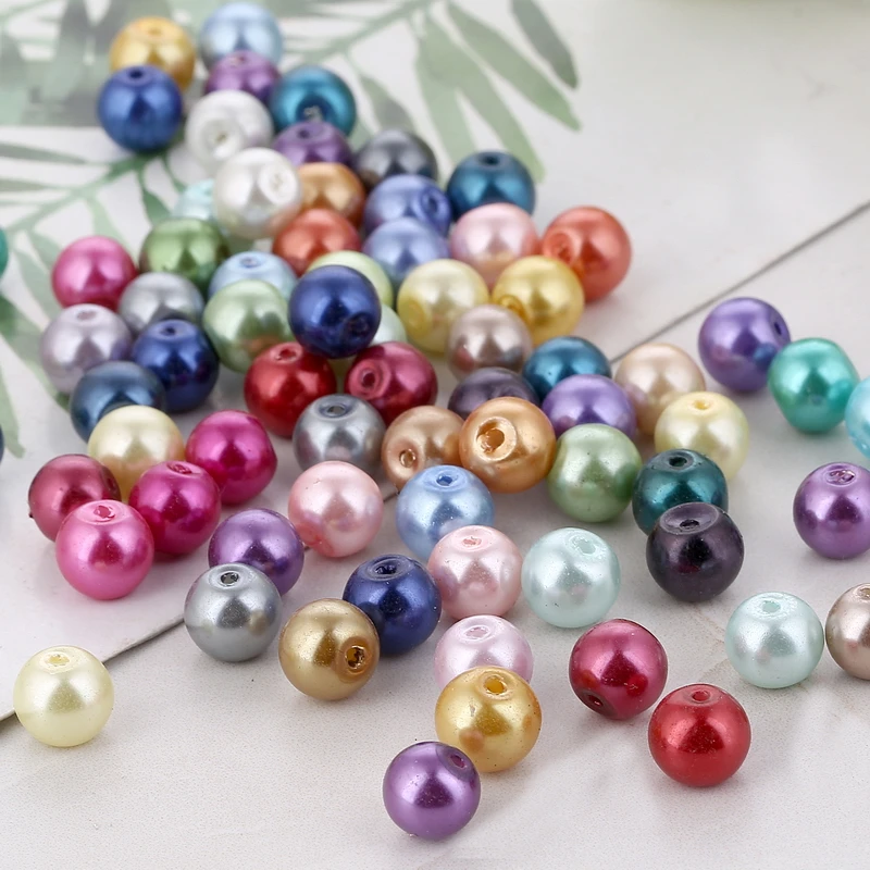 Mulit Matt Color Round Imitation Garment Pearl With holes For DIY Art Necklace Fashion Jewelry Making Accessories 4/6/8/10/12mm