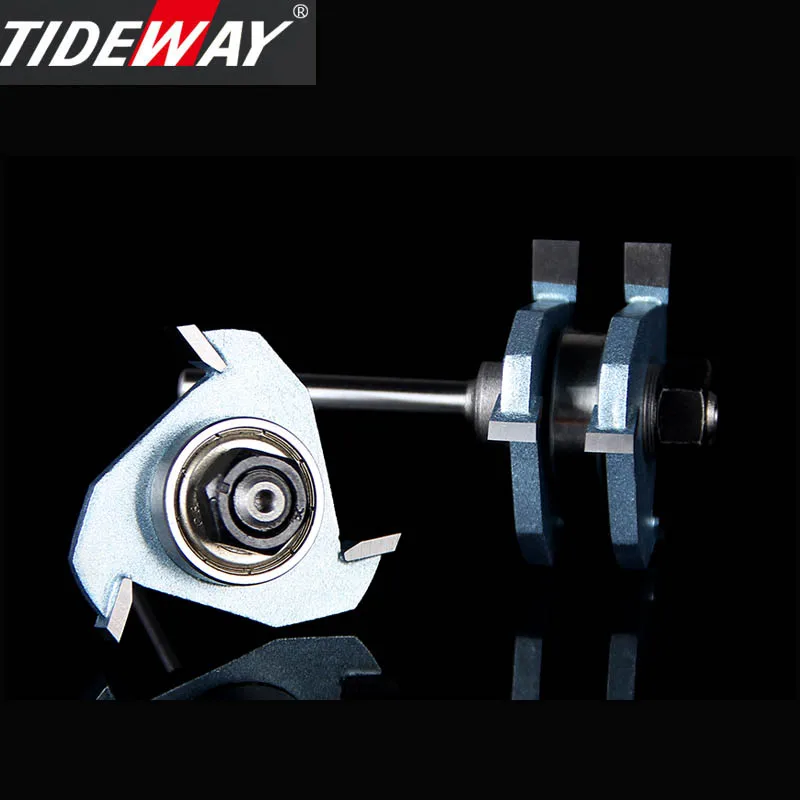 Tideway 1/2 "Vỏ Công Nghiệp Cao Cấp Dụng Cụ Làm Rau Cau 3 Răng Chữ T Router Bit Tenon Gỗ Cắt Phần Bit cho Gỗ
