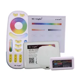 MiLight RGBCCT RGBWW RGBW Full Color LED Controller RF 2.4G / Wifi Remote Control DC12-24V for RGB+CW+WW LED Strip.