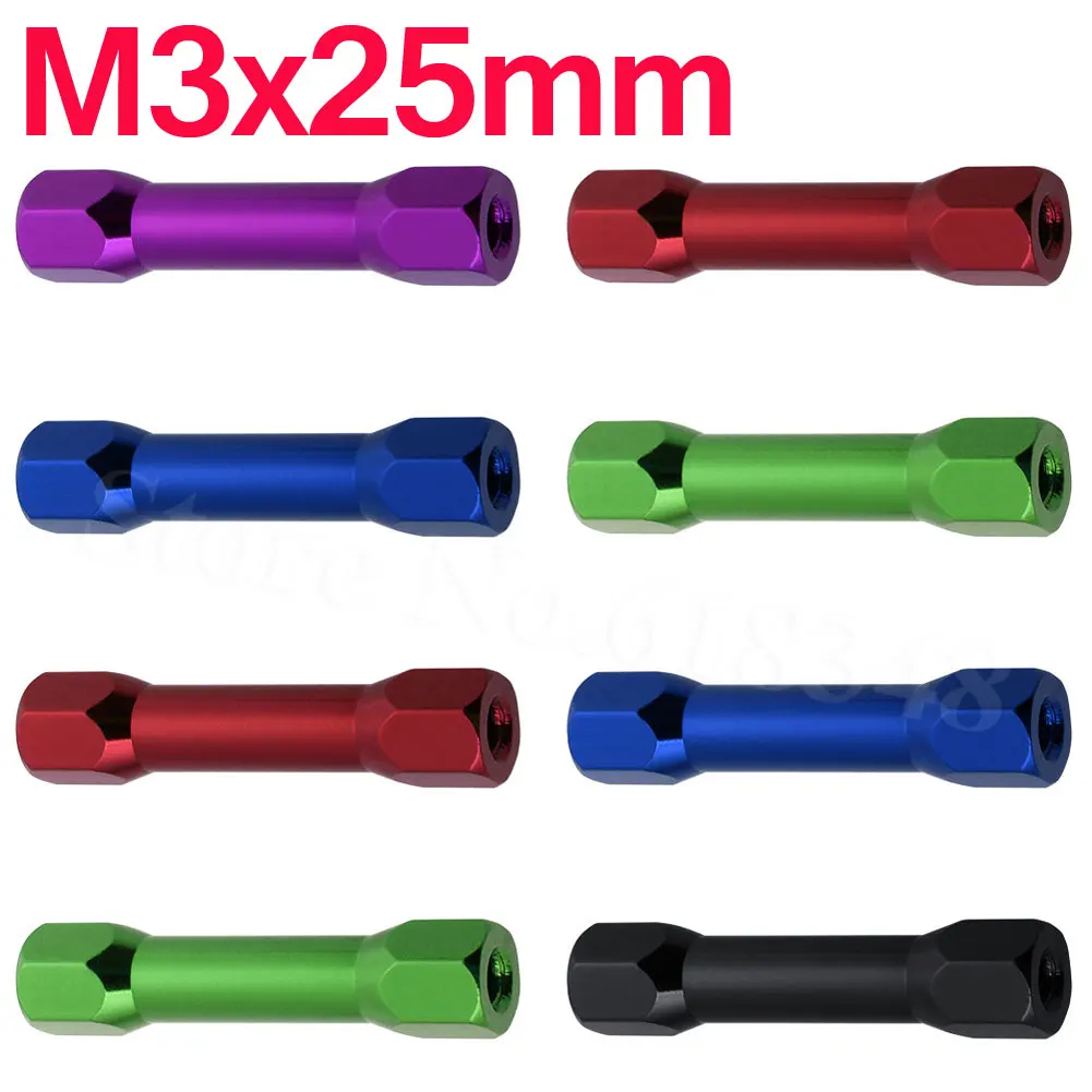 8-pack  M3x25mm Aluminum Standoffs Spacer Hex For RC FPV Drone Multicopter