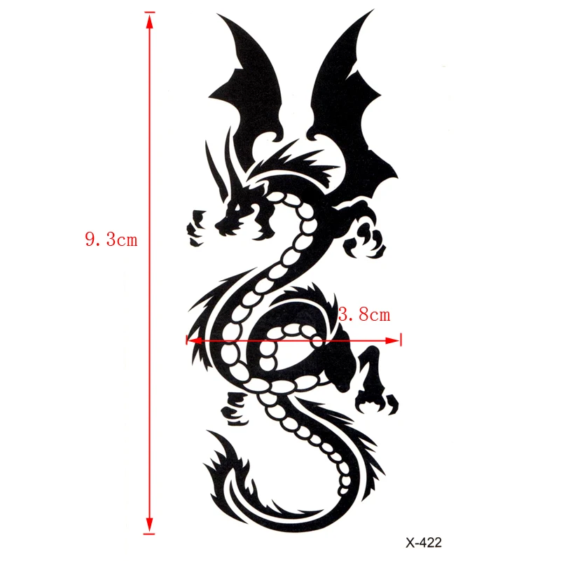 Dragon totem Waterproof Temporary Tattoo Sticker Body Art Sexy Product  Water Transfer  DIY Body Art Beauty Makeup Tattoo