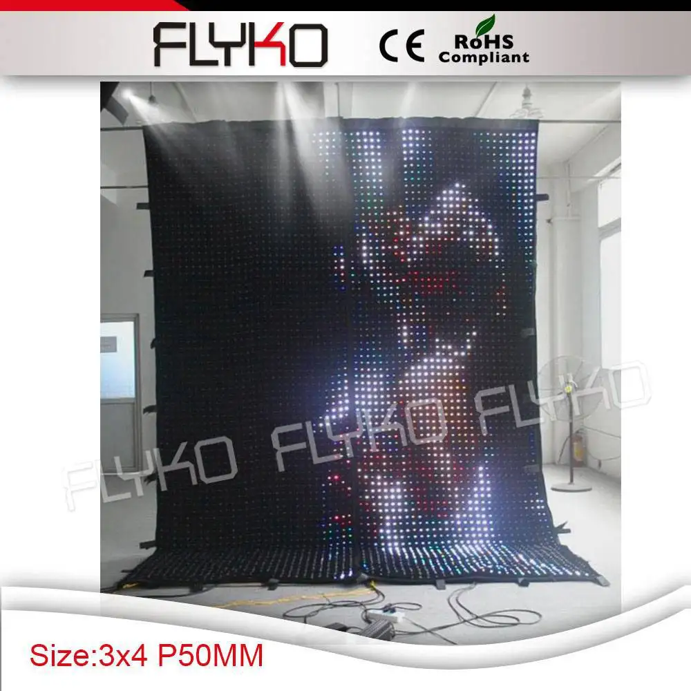 4800pcs lamps, Taiwan Epistar lamps, F5 Led curtain stage light