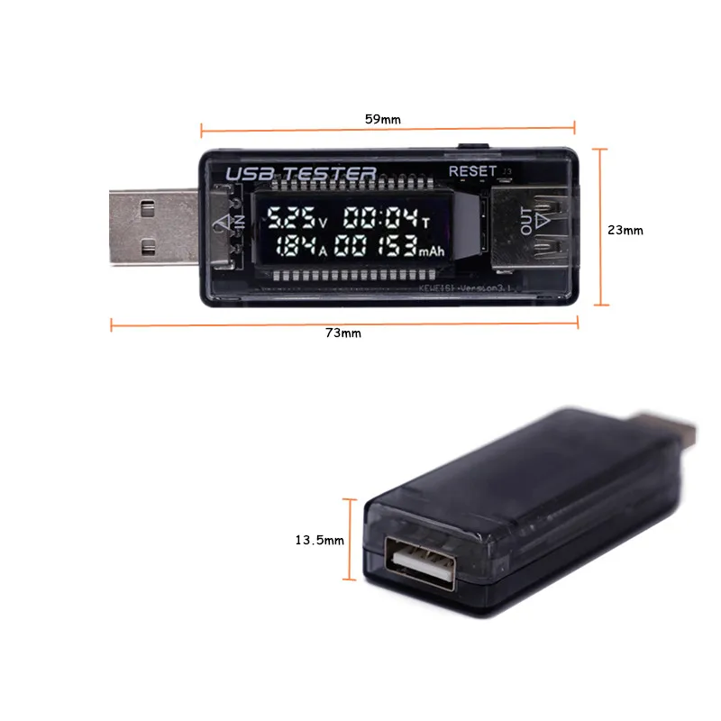 HOT LCD USB Detector Voltmeter Ammeter Power Capacity Tester Meter Voltage Vurrent Charger QC2.0 3.0 20% off