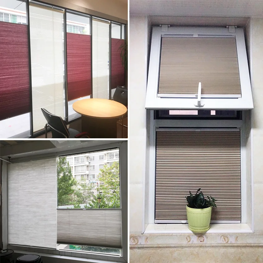 DIHIN HOME Window Curtain Light Filtering/Blackout Cellular Honeycomb Shades For Living Room Top and Down Customized Blinds