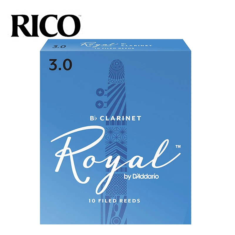 RICO Royal Bb Clarinet Reeds, Strength #2.5 #3.0, 10-pack Blue Box of 10 [Free shipping]