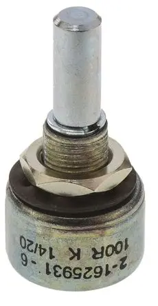 2-1625391-6 100R K potentiometer  10% 2W   diameter shaft 6.35mm switch