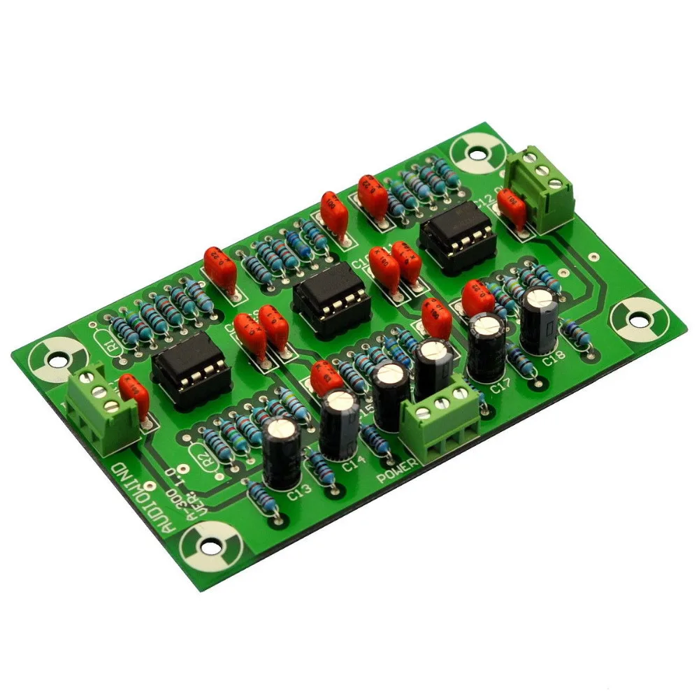 Stereo Phono RIAA Preamplifier Preamp Module Board (LM833-N, for MM Pickup)