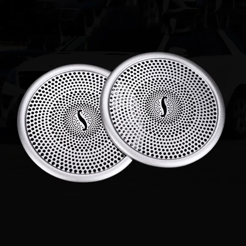 Car Styling Aluminum Alloy Door Audio Speaker Cover Trim Sticker For Mercedes Benz ML GL GLE GLS W166 X166 Auto Part Accessories