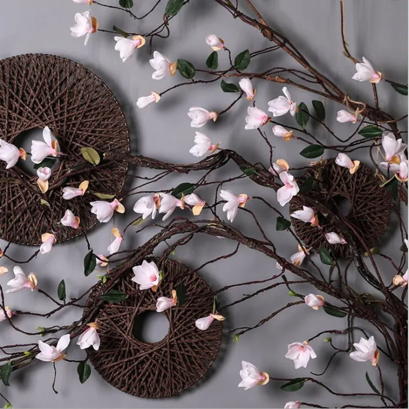 Simulation Vine Decoration Garland Silk Artificial Flowers Party Home Garden Hotel Decor Imitative Flowers Rattan Shielding