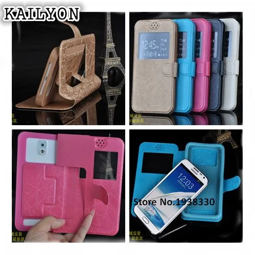 KAILYON Fashion PU Leather Flip for Gigabyte GSmart GS202 case High Quality Luxury Case view window Cover in stock F4