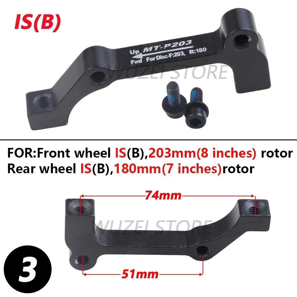 WUZEI MTB 1pc Brake Disc Ultralight Bracket IS PM A B to PM Brake Disc Bracket Adapter For 140 160 180 203mm Rotor