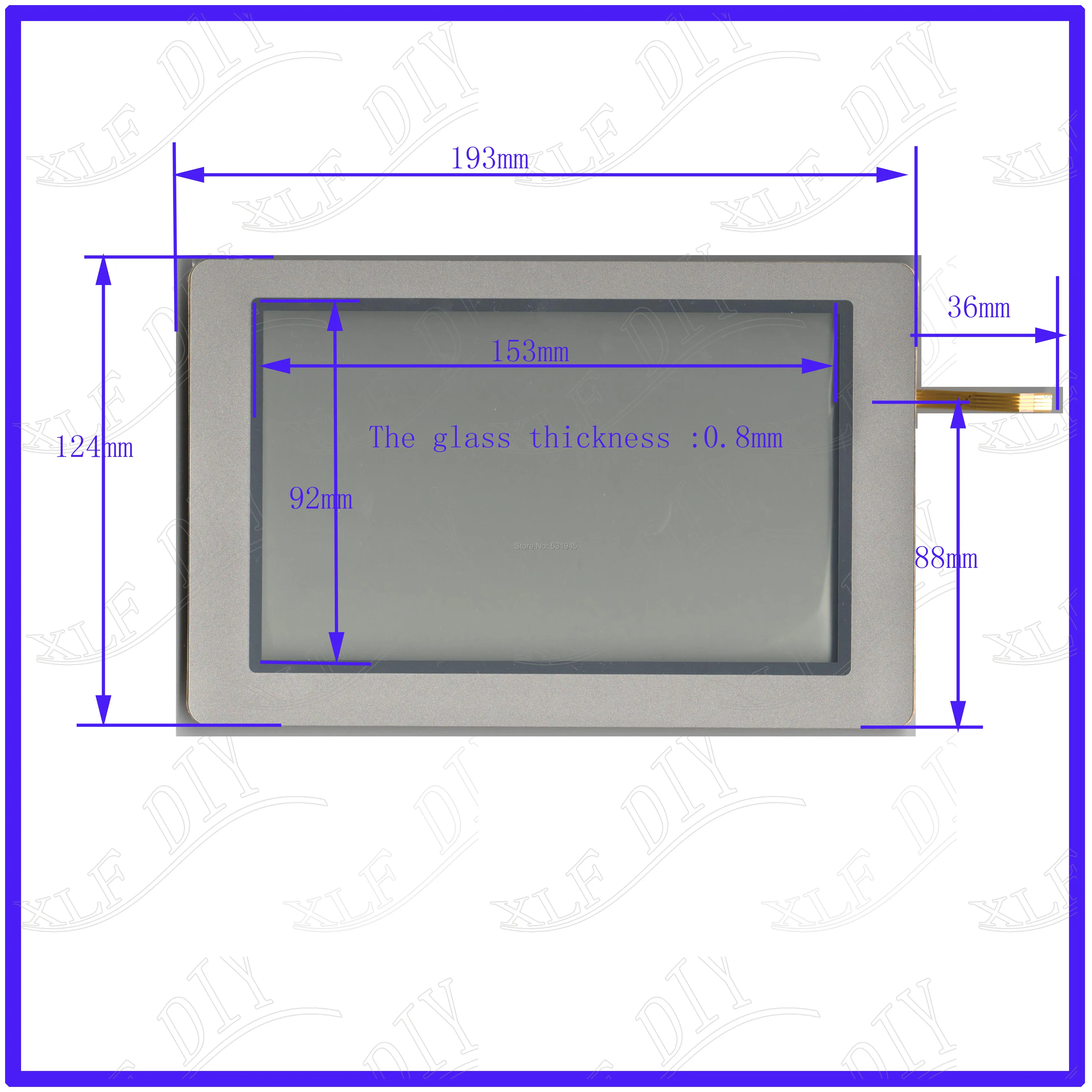 

ZhiYuSun 193 мм * 124 мм KDT-3141 7-дюймовый сенсорный экран стекло резистивный USB Сенсорная панель наложения комплект 193*124 толщина стекла 8 мм