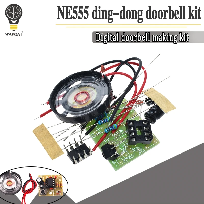 NE555 apartament dzwonkowy produkcja elektroniczna zestaw dzwonkowy zestaw DIY Ding dong dzwonek do PCB laboratorium spawalnicze