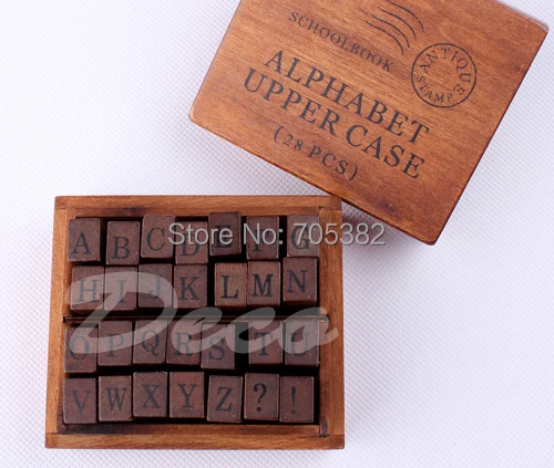 28 pcs/set NEW schoolbook stamps set Wooden box Decorative Rubber stamp DIY zakka ofiice school supplies (ss-6921)