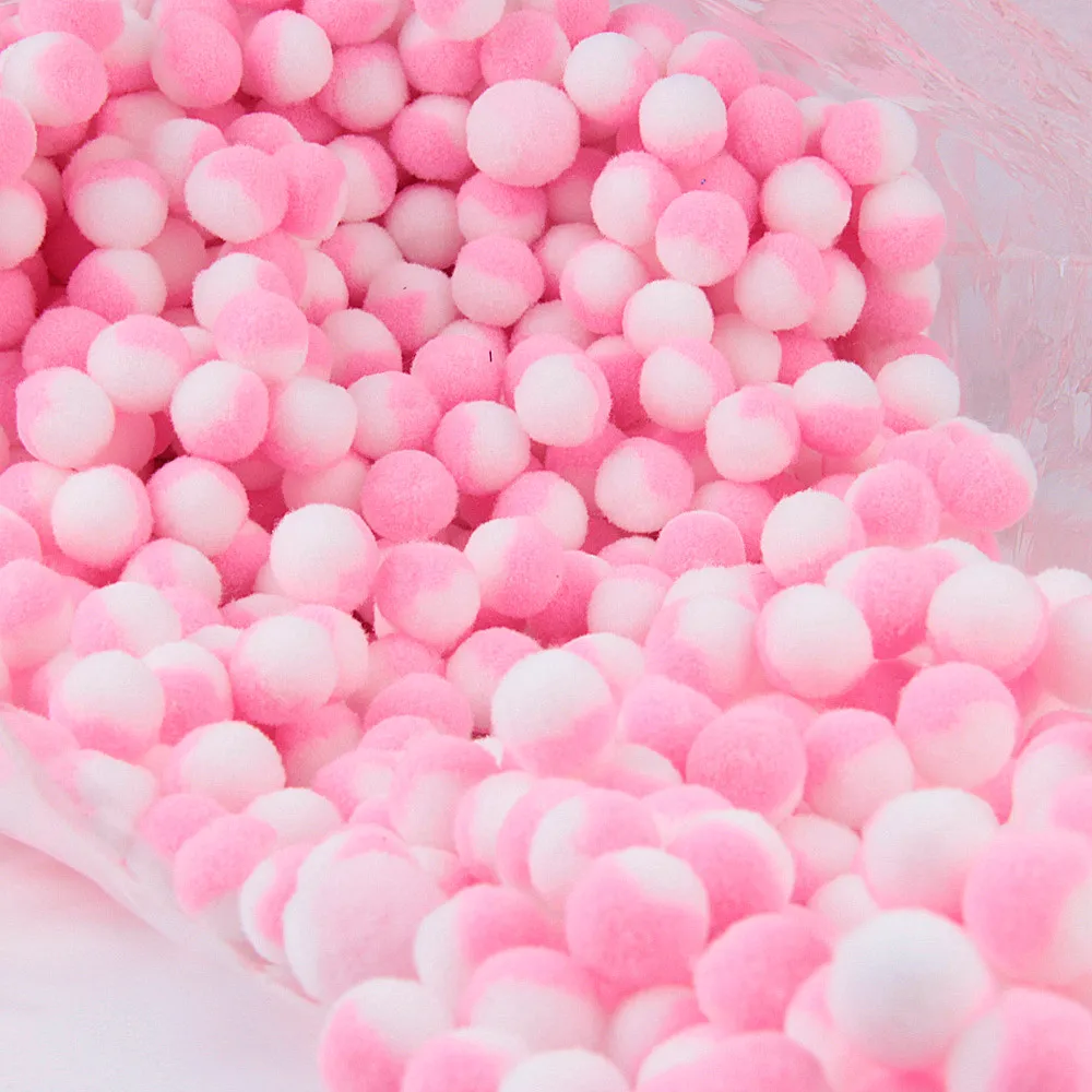 Pompom 20mm Mix Color Fur Plush Ball Pom Poms For Craft DIY Soft Jewelry Home Decoration Garment Sewing On Cloth Accessories 20g