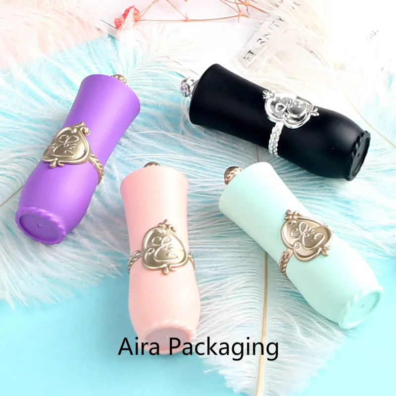 

12.1mm Top Quality Empty Lipstick Tube Plastic Pink Lip Rouge Tube High Grade Purple Lip Balm Containers 40pcs/lot