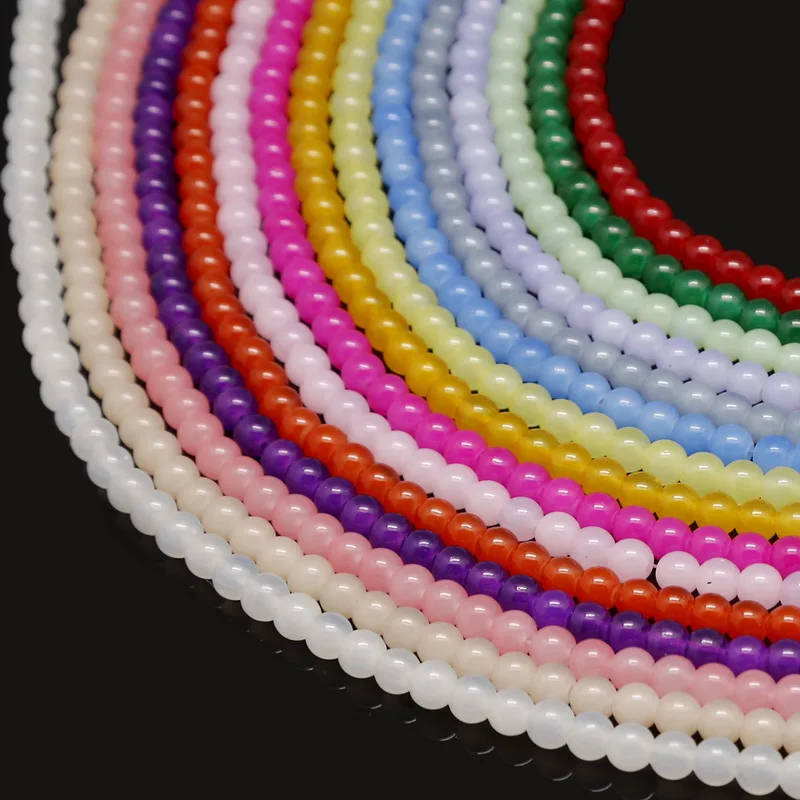 Glass Beads Fast Shipping 8mm 39cm/strand(approx 50pcs) Loose Spacer Beads for DIY round Beads Necklace Bracelet Jewelry Making