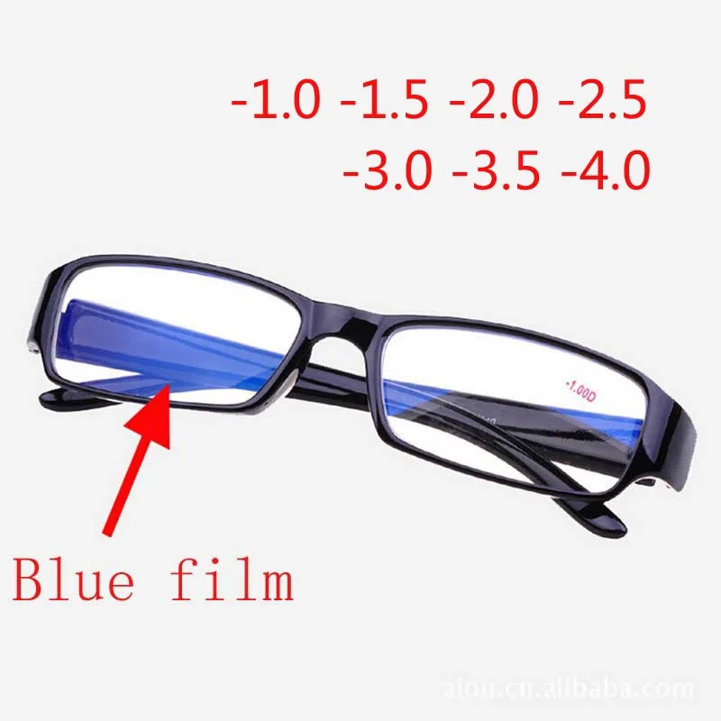 Fashion Mens Women Unisex Myopia Glasses Short Sight Eyewear with Blue Coated -1 -1.5 -2 -2.5 -3 -3.5 -4 -4.5 -5 -5.5 -6.0