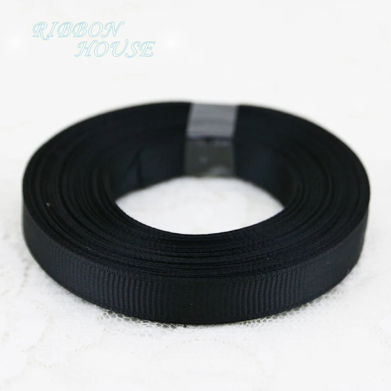 

(25 Yards/lot) 3/8" 10mm Black Grosgrain Ribbon Wholesale Gift Wrap Decoration Ribbons DIY Decorative Packaging Celebration