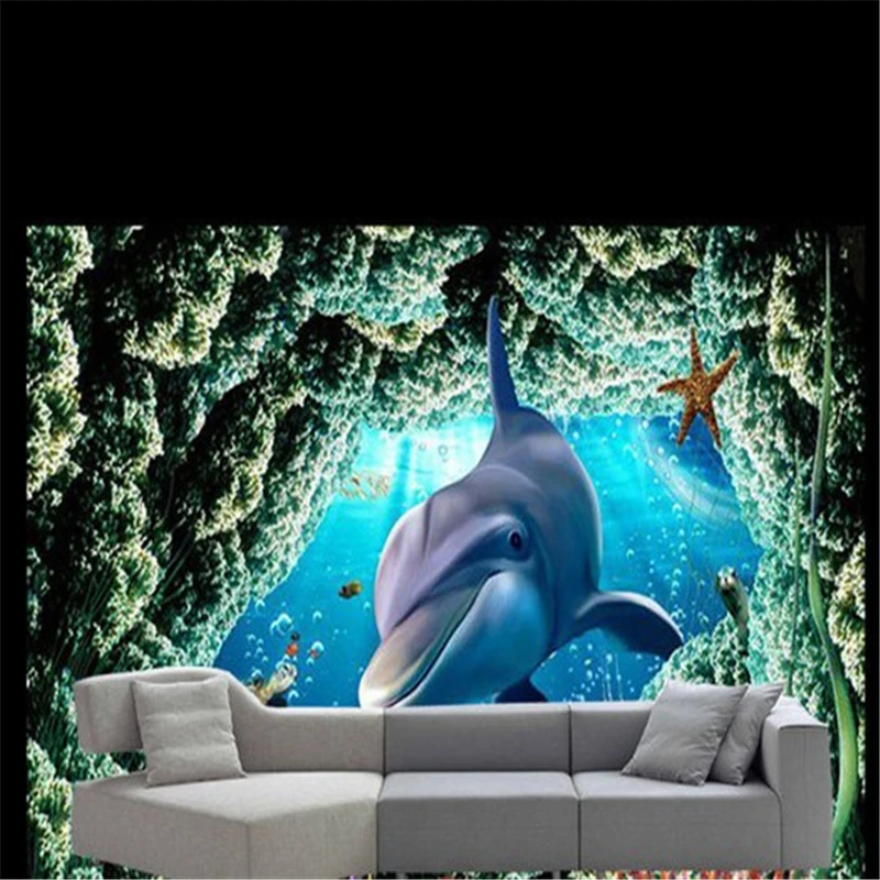 

beibehang Custom photo background wallpaper wall mural wallpaper large living room TV shark hait 3d papel de parede