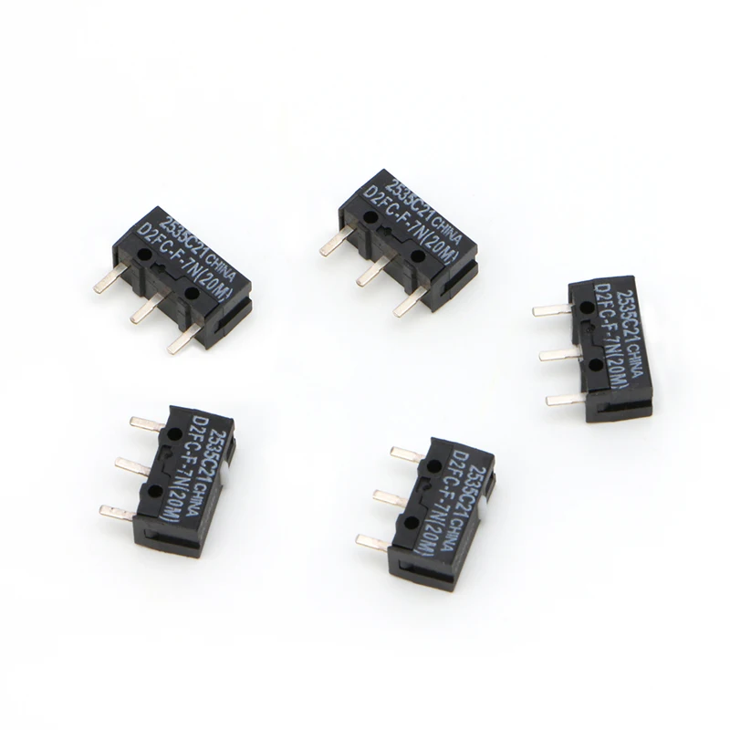 5Pcs 20M Micro Switch D2FC-F-7N For Mouse Replacement Substitute Tested