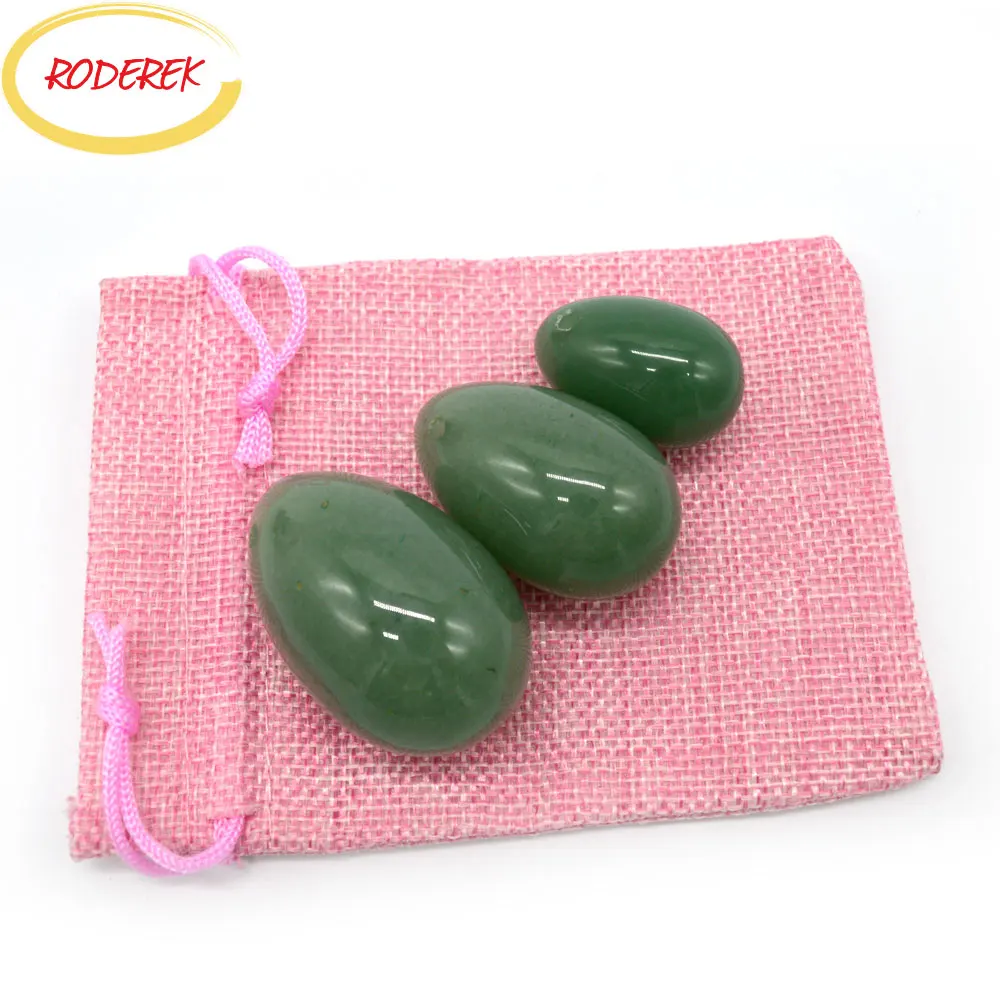 

Drilled Jade Eggs From Natural Aventurine Jade Yoni Eggs Kegel Health Exercise Stone Massager For Women