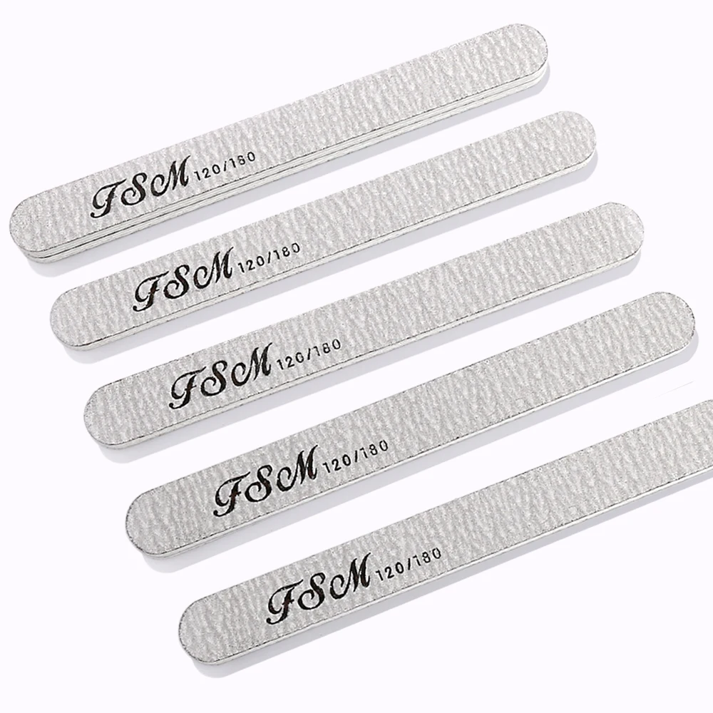 1 Pcs Semilune Grey White Nail File Sanding for Nail Art Tips Manicure Nail Art Tools