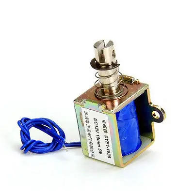 DC 12V Pull Type Open Frame Solenoid Electromagnet ZYE1-1038 5N 10mm