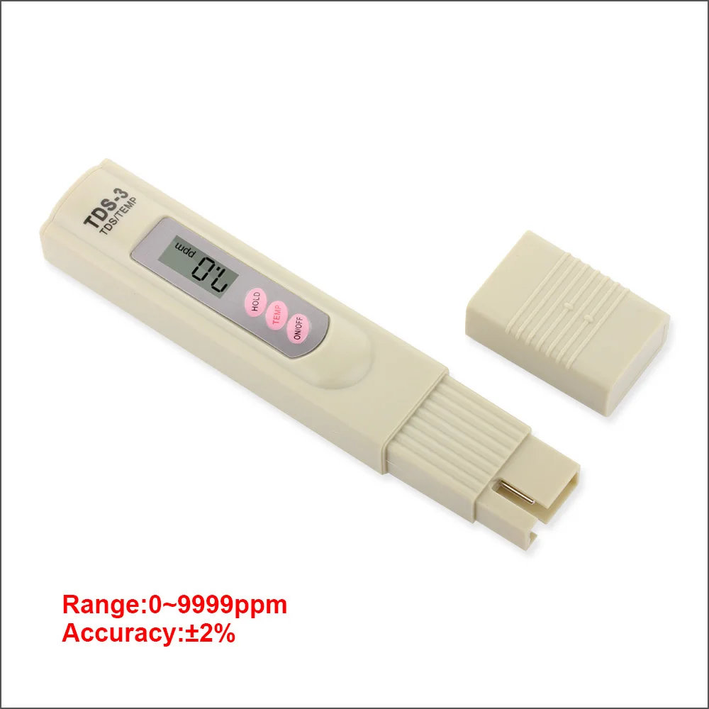 RZ-مقياس درجة الحموضة الرقمي لحوض السمك ، جهاز اختبار القلم TDS 0-999PPM مع إضاءة خلفية LCD محمولة ، مقياس درجة الحموضة الكهربائية