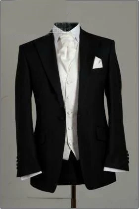 

Free shipping Custom suit Men Complete Designer Bridegroom Wedding Prom Suits(jacket+pants+vest)