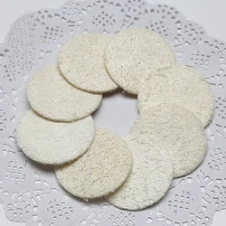 50pcs 5.5 cm Natural Round Loofah Luffa Loofa Makeup Remover Facial Complexion Skin Disc Disk Pads Face Cleaning Brush Baby Care