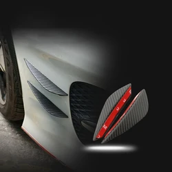 4PCS Car Front Bumper Lip Protector Rubber Rear Diffuser Car Spoiler Universal Carbon Fiber Splitter Protection Stickers Guard