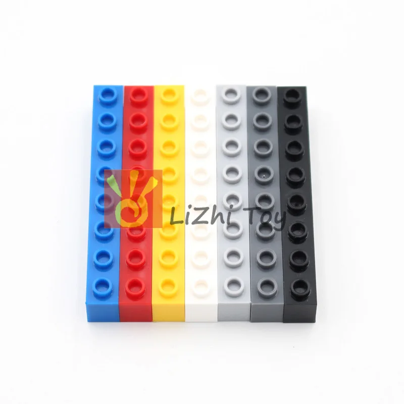 Lizhi Technology 3702 Brick 1x8 con foro mattoni spessi modello Building Blocks accessori compatibili particelle scienza meccanica