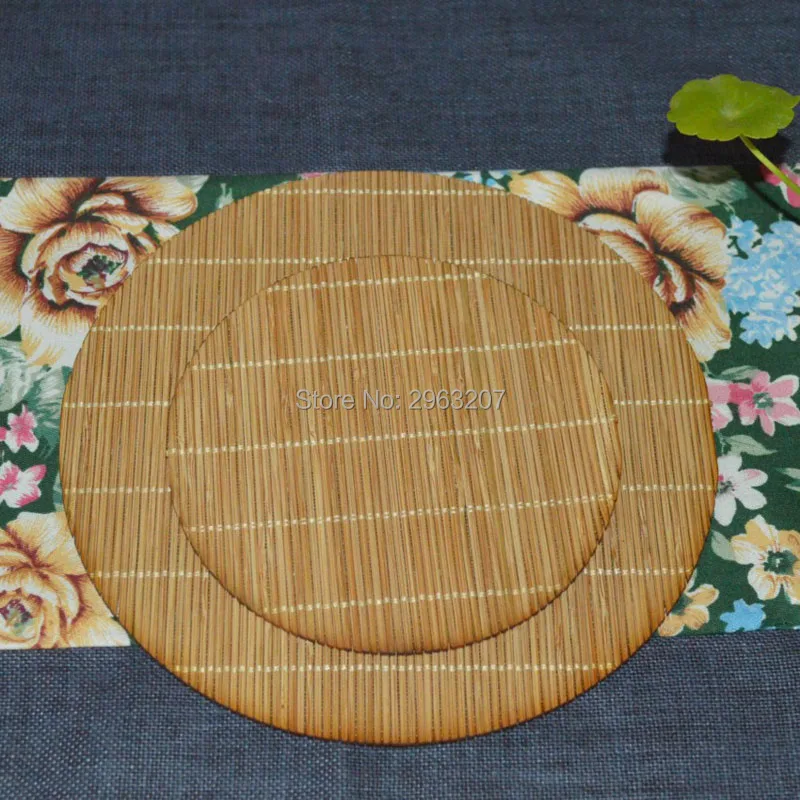

Ethnic Style Bamboo Table Mat Round Coffee Tea Cup Holder Heat Insulation Bowl Dish Plate Pad 10cm/15cm Dia.