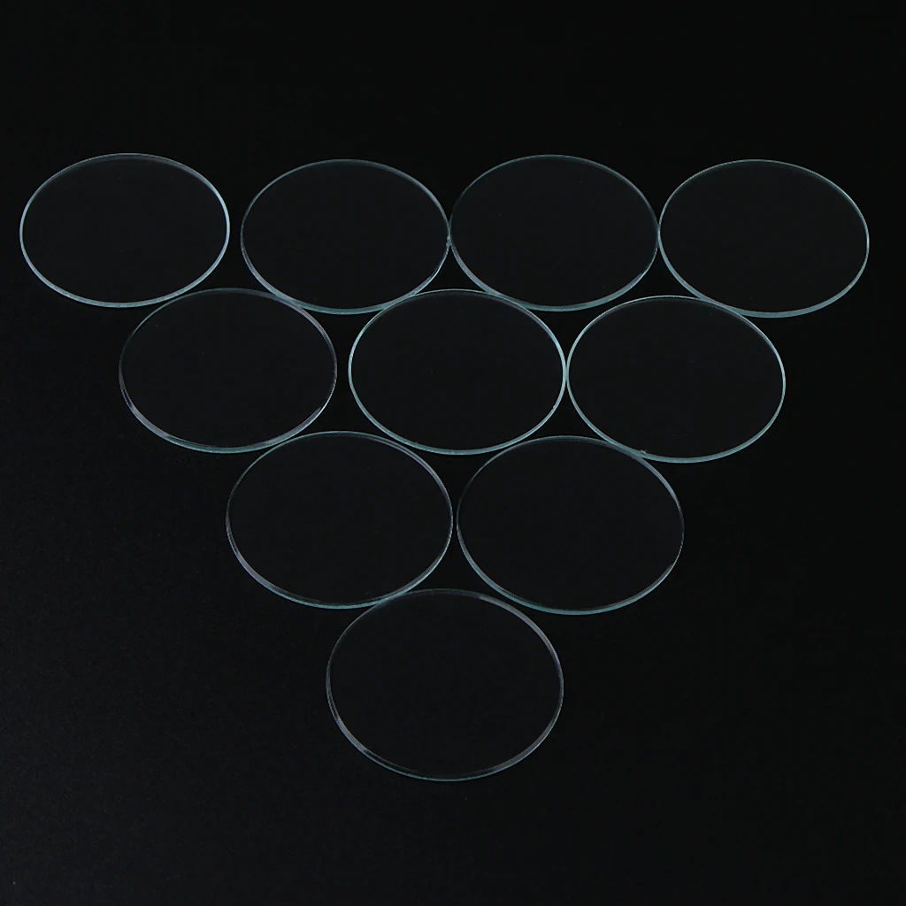 10 Pieces Clear Domed Mineral Glass Watch Replacement Part Watchmaker