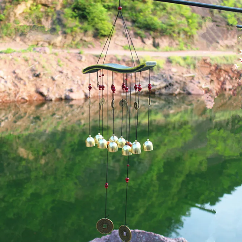 1Pcs Copper Alloy Wind Chime Anti Rust Sound Bells Door Yard Hanging Home Decoration Pendants Gifts Good Luck China Customs