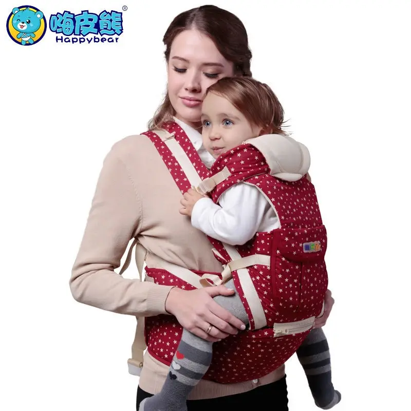 HappyBear Fashion Baby Carrier Hipseat Baby Backpack Ergonomic Carrier 5 in 1  Multifunctional Baby Wrap Slings for Babies 8026