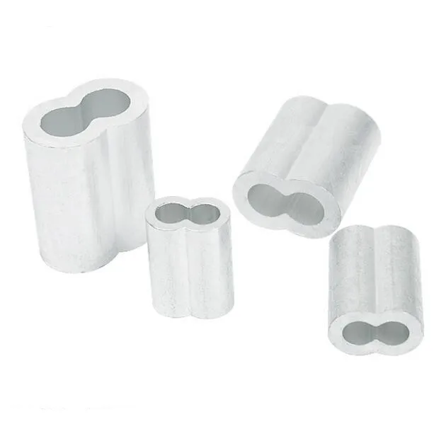 100pcs M1~ M10 Aluminum Cable Crimps Sleeves Clip Fittings Loop Sleeve Ferrule Stop Wire Rope Cable 10 Size For Pick